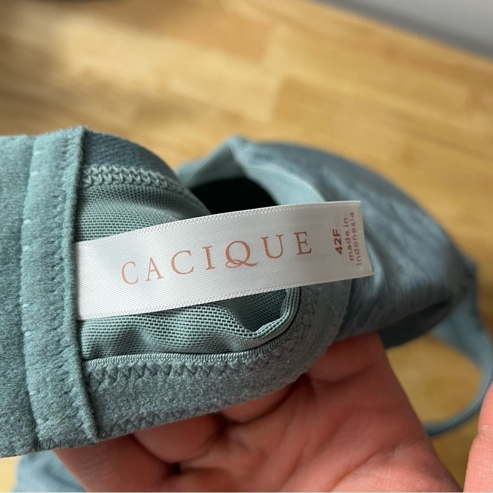 Cacique Size 42F Lightly Lined Full Coverage Heather Blue - Picture 4 of 7